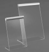 L-Display aus Acryl mit Klemmprofil